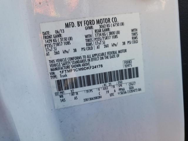Photo 10 from auction – 2013 FORD F150 with VIN 1FTMF1CM9DKF24178