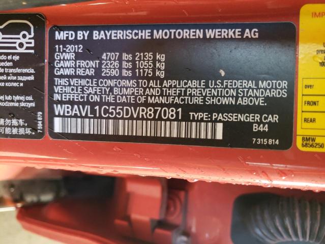 Photo 10 from auction – 2013 BMW X1 XDRIVE2 with VIN WBAVL1C55DVR87081