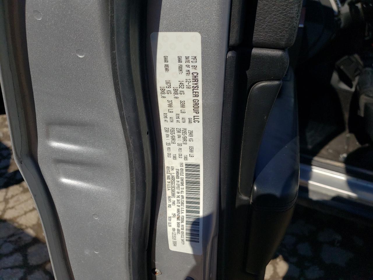 Photo 10 from auction – 2011 JEEP GRAND CHER with VIN 1J4RR5GG1BC603001