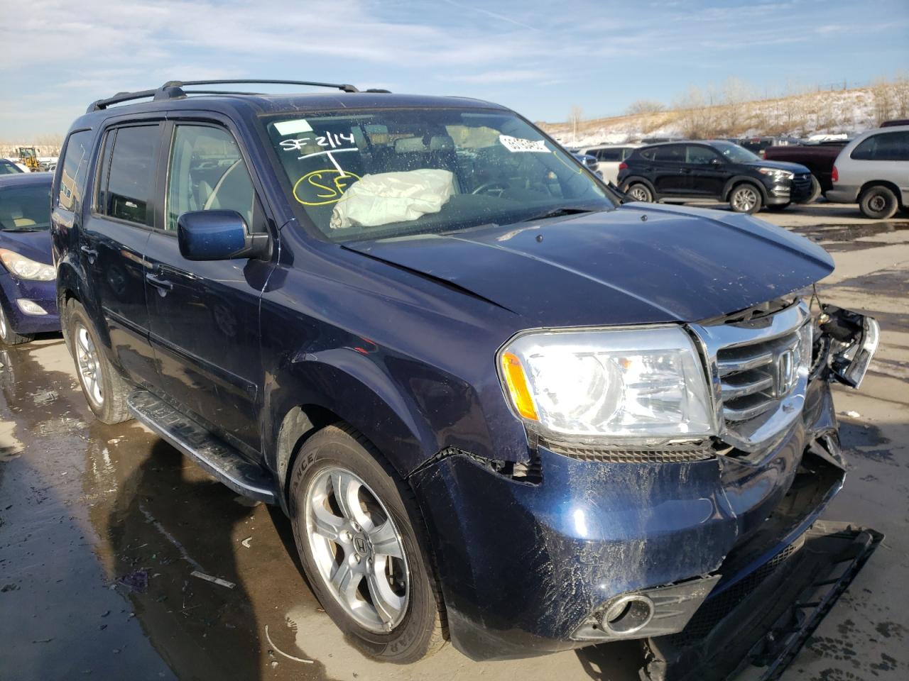 HONDA PILOT EXL 2014 with VIN 5FNYF4H52EB052831 - Photo from auction