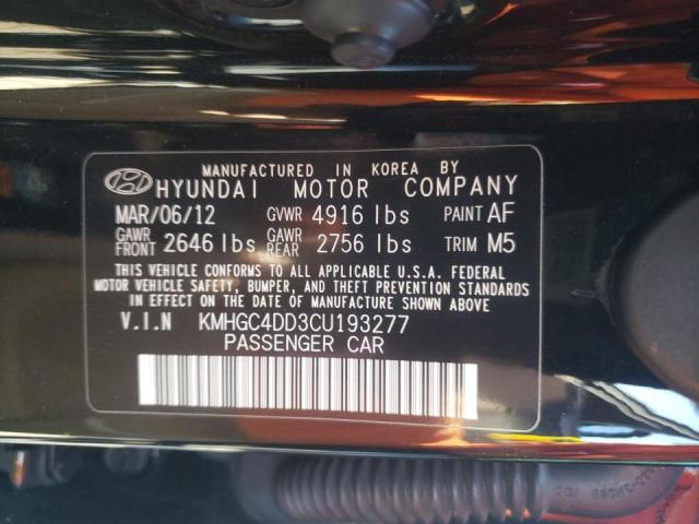 Photo 10 from auction – 2012 HYUNDAI GENESIS 3. with VIN KMHGC4DD3CU193277