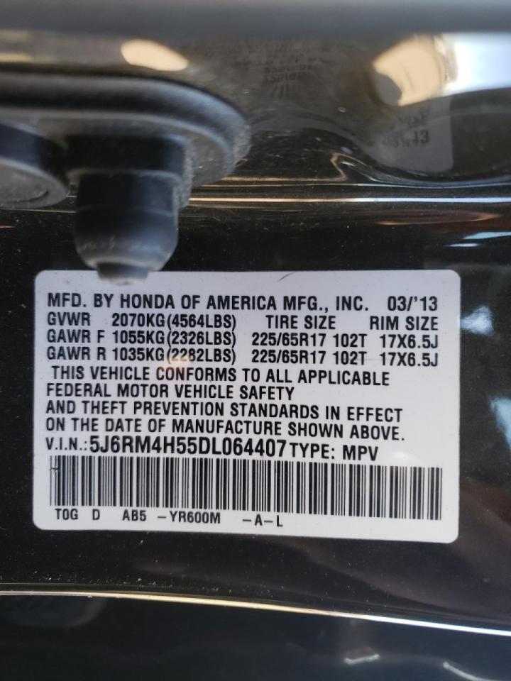 Photo 10 from auction – 2013 HONDA CR-V EX with VIN 5J6RM4H55DL064407