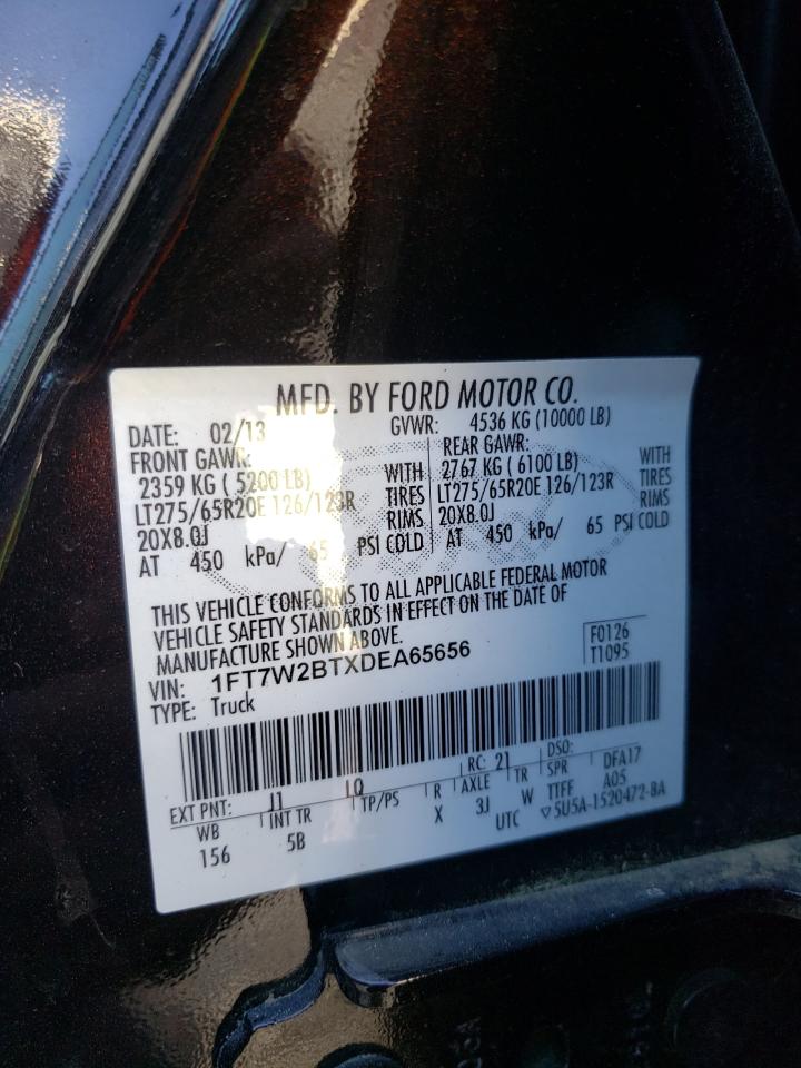 Photo 10 from auction – 2013 FORD F250 SUPER with VIN 1FT7W2BTXDEA65656