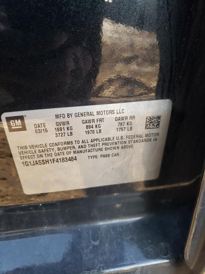 Photo 10 from auction – 2015 CHEVROLET SONIC LS with VIN 1G1JA5SH1F4183484