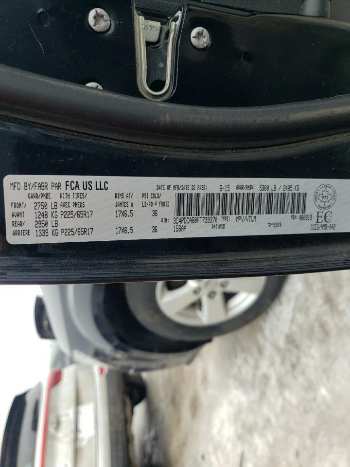 Фото 10 с аукциона – 2015 DODGE JOURNEY SE с VIN 3C4PDCAB0FT739370
