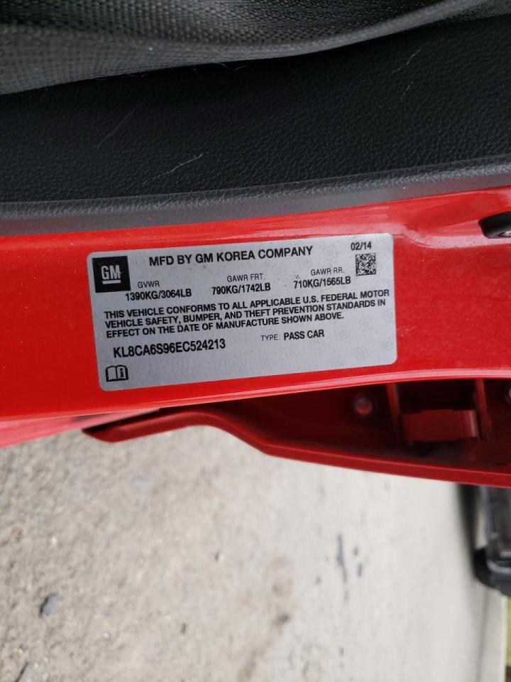 Photo 18 from auction – 2014 CHEVROLET SPARK LS with VIN KL8CA6S96EC524213