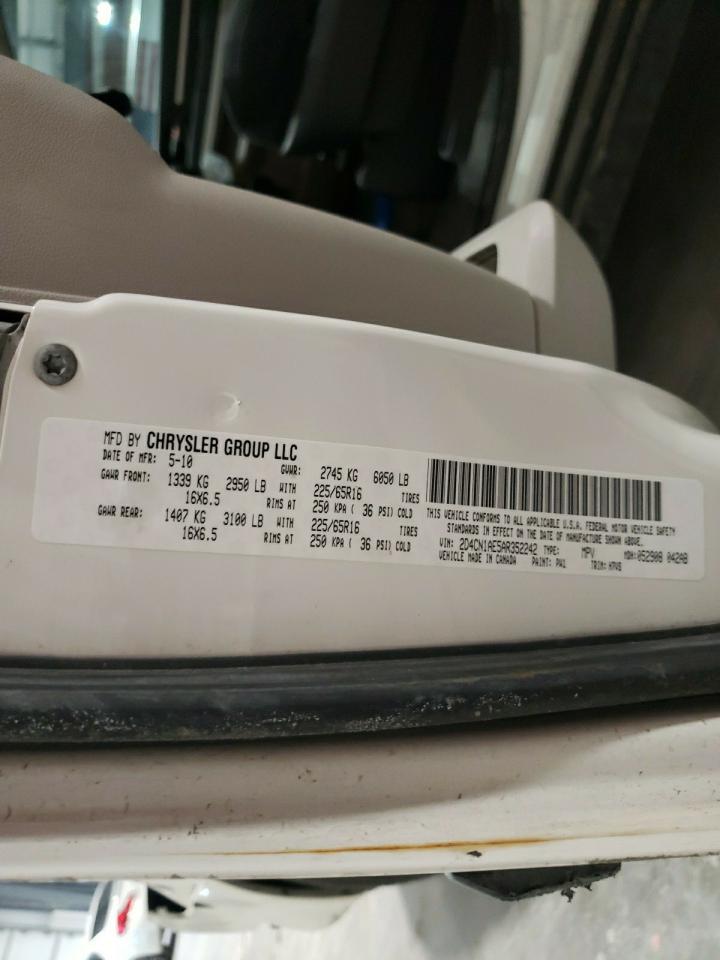Photo 10 from auction – 2010 DODGE GRAND CARA with VIN 2D4CN1AE5AR352242