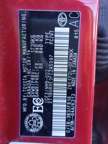 Photo 10 from auction – 2015 TOYOTA COROLLA L with VIN 2T1BURHE3FC245097