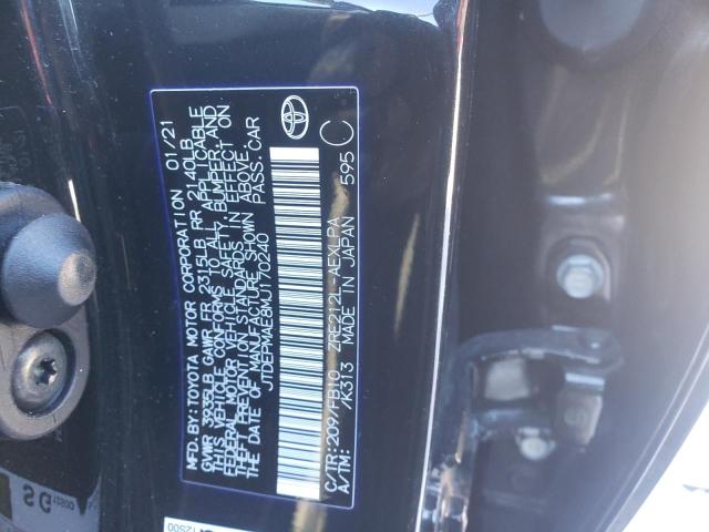 Photo 10 from auction – 2021 TOYOTA COROLLA LE with VIN JTDEPMAE8MJ170240