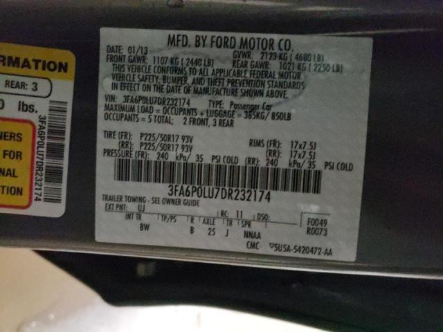 Photo 10 from auction – 2013 FORD FUSION SE with VIN 3FA6P0LU7DR232174
