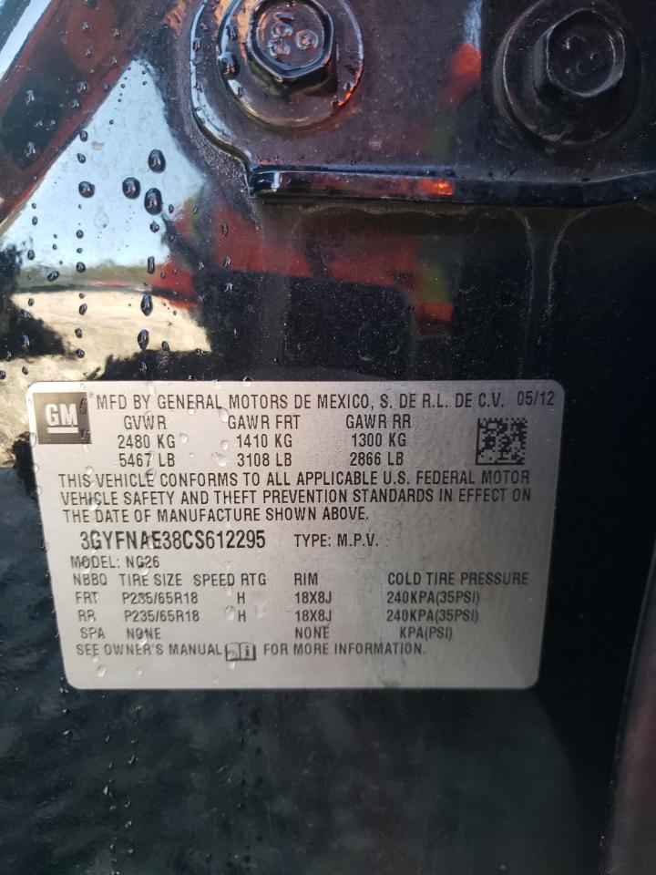 Photo 10 from auction – 2012 CADILLAC SRX LUXURY with VIN 3GYFNAE38CS612295