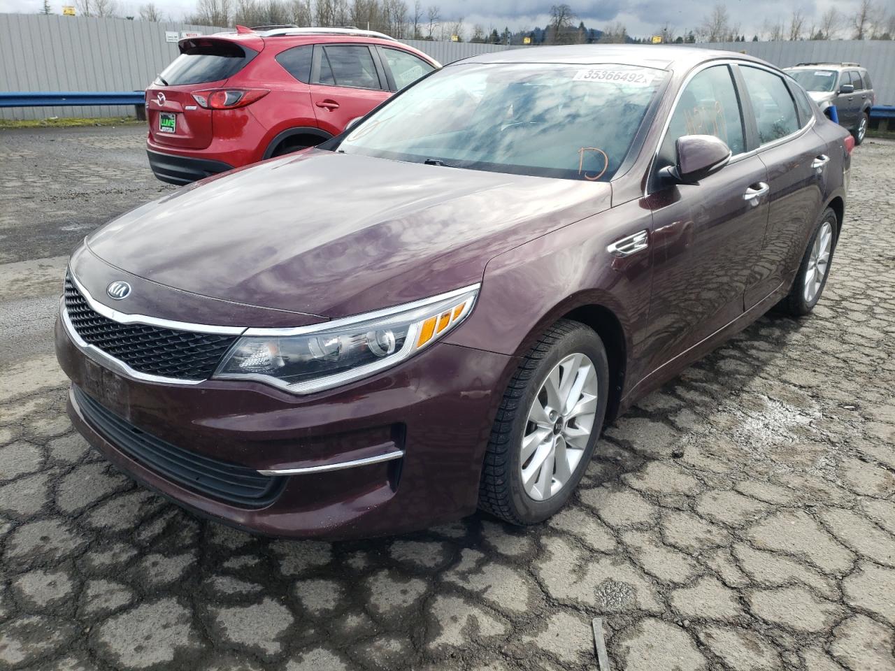 Photo 2 from auction – 2016 KIA OPTIMA LX with VIN 5XXGT4L3XGG067006