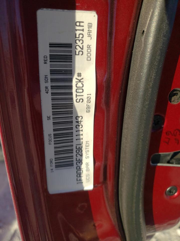 Photo 10 from auction – 2014 FORD FOCUS SE with VIN 1FADP3F29EL111343