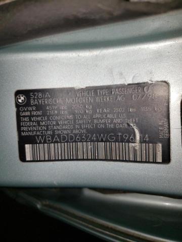 Photo 10 from auction – 1998 BMW 528 I AUTO with VIN WBADD6324WGT96114