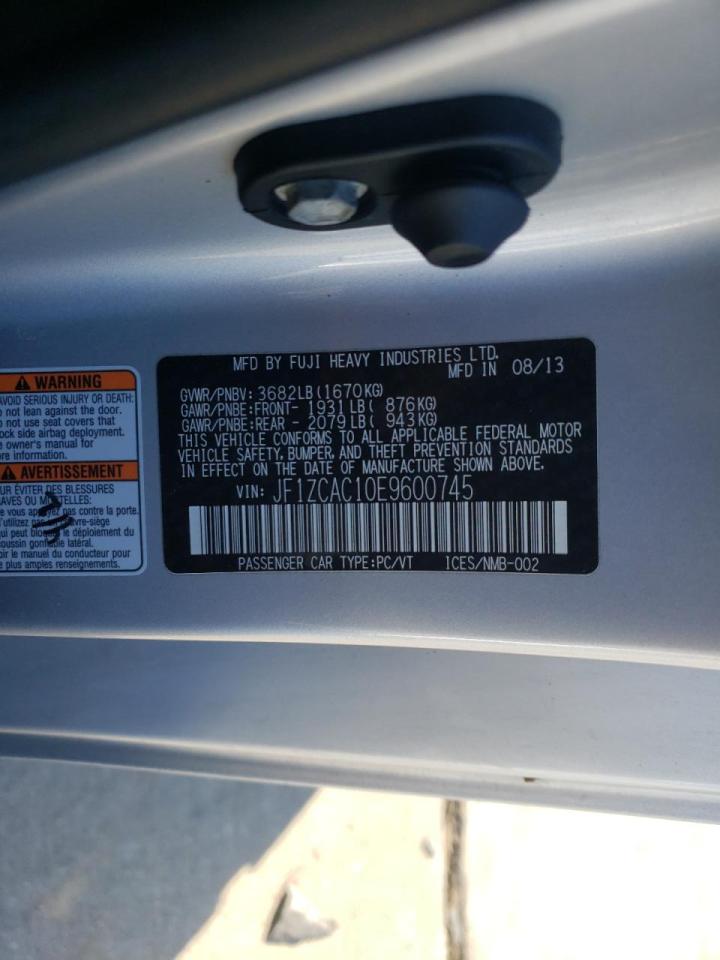 Photo 10 from auction – 2014 SUBARU BRZ 2.0 LI with VIN JF1ZCAC10E9600745