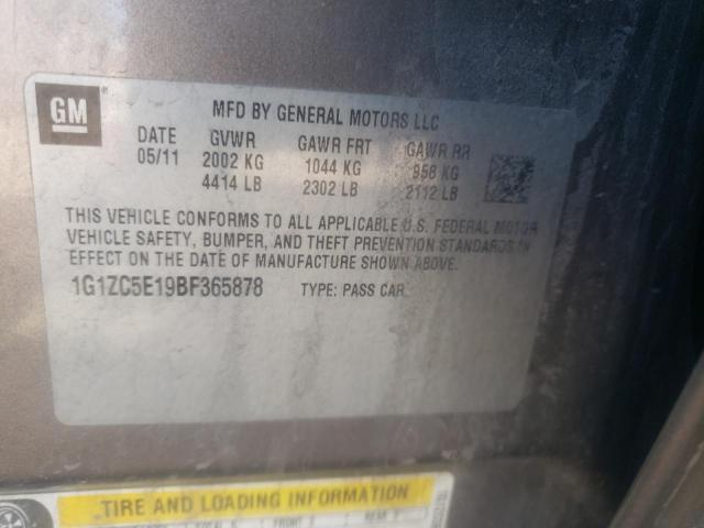Photo 10 from auction – 2011 CHEVROLET MALIBU 1LT with VIN 1G1ZC5E19BF365878