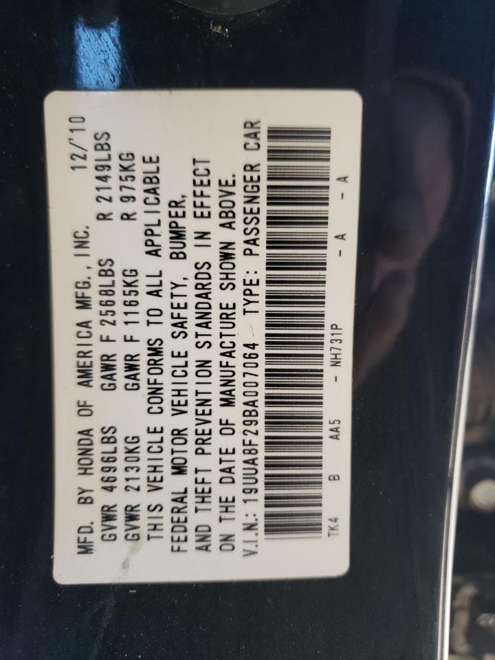Photo 10 from auction – 2011 ACURA TL with VIN 19UUA8F29BA007064