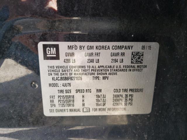 Photo 10 from auction – 2015 BUICK ENCORE CON with VIN KL4CJBSB6FB271026