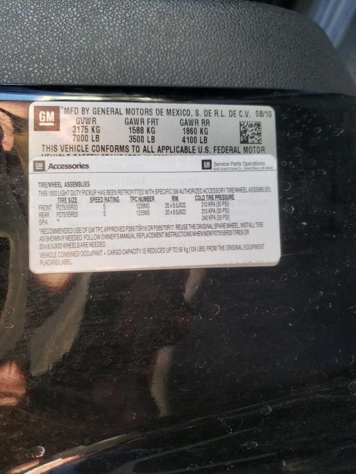 Photo 10 from auction – 2011 CHEVROLET AVALANCHE with VIN 3GNMCFE05BG119544