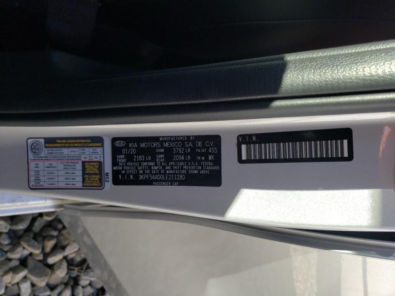 Photo 10 from auction – 2020 KIA FORTE EX with VIN 3KPF54AD0LE211280