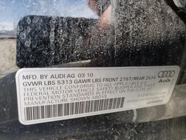 Photo 10 from auction – 2010 AUDI A6 PRESTIG with VIN WAUKGAFB6AN065214