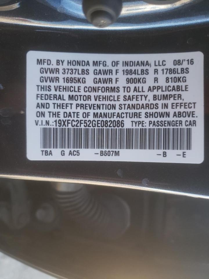 Photo 10 from auction – 2016 HONDA CIVIC LX with VIN 19XFC2F52GE082086
