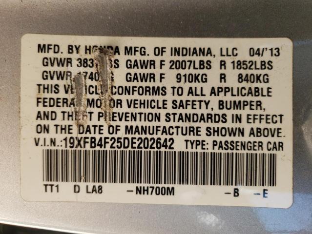 Photo 10 from auction – 2013 HONDA CIVIC HYBR with VIN 19XFB4F25DE202642
