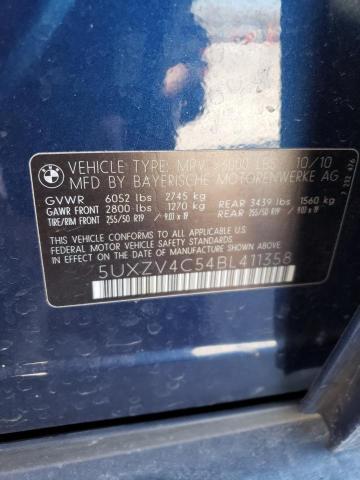 Photo 10 from auction – 2011 BMW X5 XDRIVE3 with VIN 5UXZV4C54BL411358