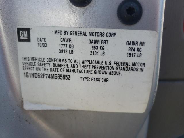 Photo 10 from auction – 2004 CHEVROLET MALIBU with VIN 1G1ND52F74M565653
