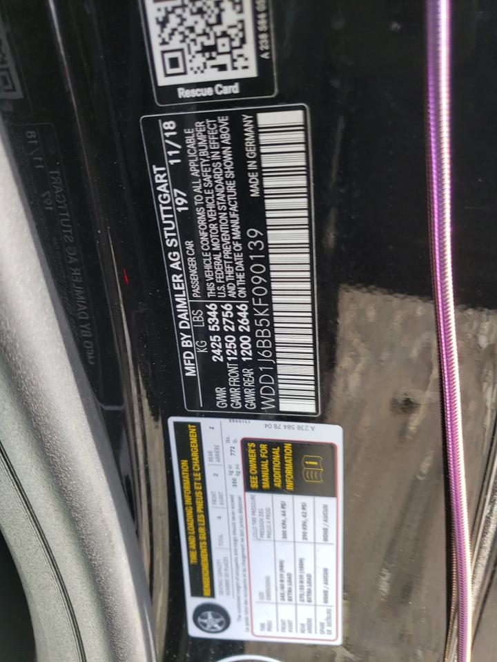 Photo 10 from auction – 2019 MERCEDES-BENZ E AMG 53 with VIN WDD1J6BB5KF090139