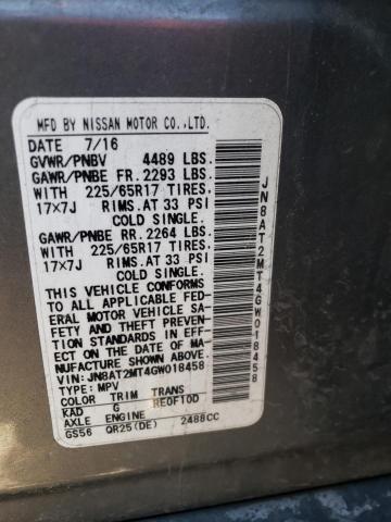 Photo 10 from auction – 2016 NISSAN ROGUE S with VIN JN8AT2MT4GW018458