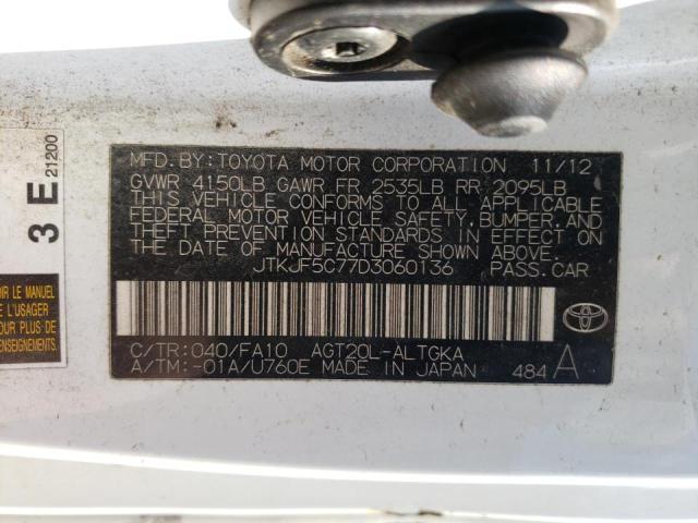 Photo 10 from auction – 2013 TOYOTA SCION TC with VIN JTKJF5C77D3060136