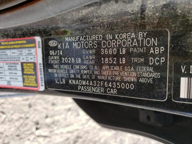 Photo 10 from auction – 2015 KIA RIO LX with VIN KNADM4A32F6435000