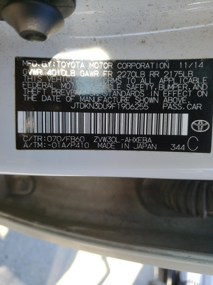 Photo 10 from auction – 2015 TOYOTA PRIUS with VIN JTDKN3DU9F1906255