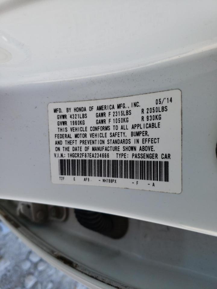 Photo 10 from auction – 2014 HONDA ACCORD EXL with VIN 1HGCR2F87EA234666