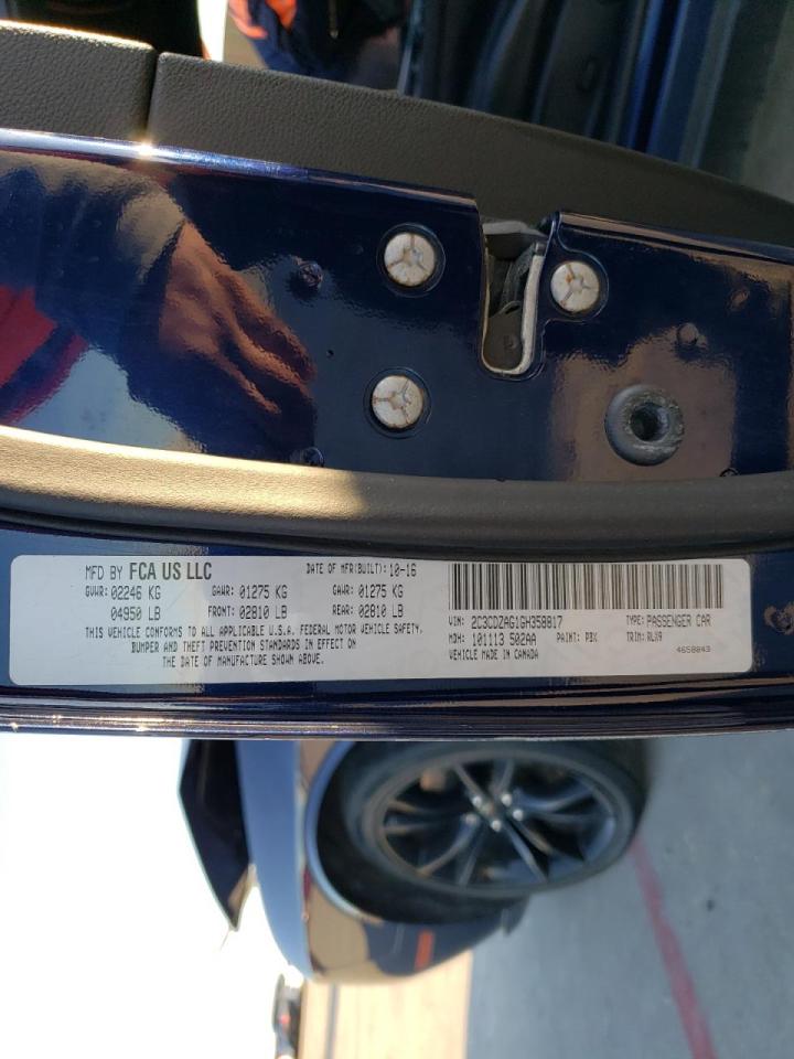 Photo 10 from auction – 2016 DODGE CHALLENGER with VIN 2C3CDZAG1GH358817