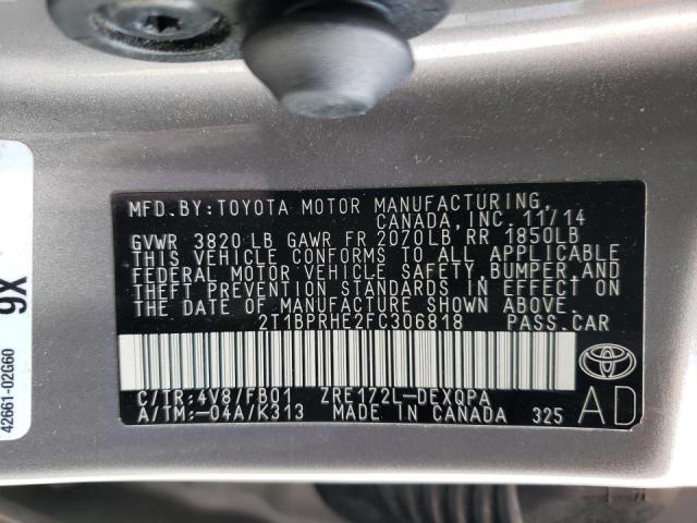 Photo 10 from auction – 2015 TOYOTA COROLLA EC with VIN 2T1BPRHE2FC306818