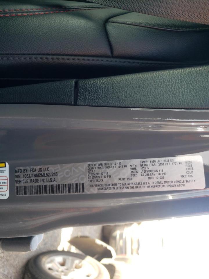 Photo 10 from auction – 2021 JEEP GLADIATOR with VIN 1C6JJTBM2ML527245