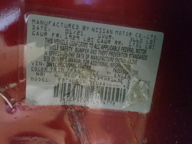 Photo 10 from auction – 2021 NISSAN KICKS SR with VIN 3N1CP5CV9ML474778