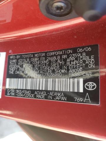 Photo 10 from auction – 2007 TOYOTA CAMRY CE with VIN JTNBE46K173036990