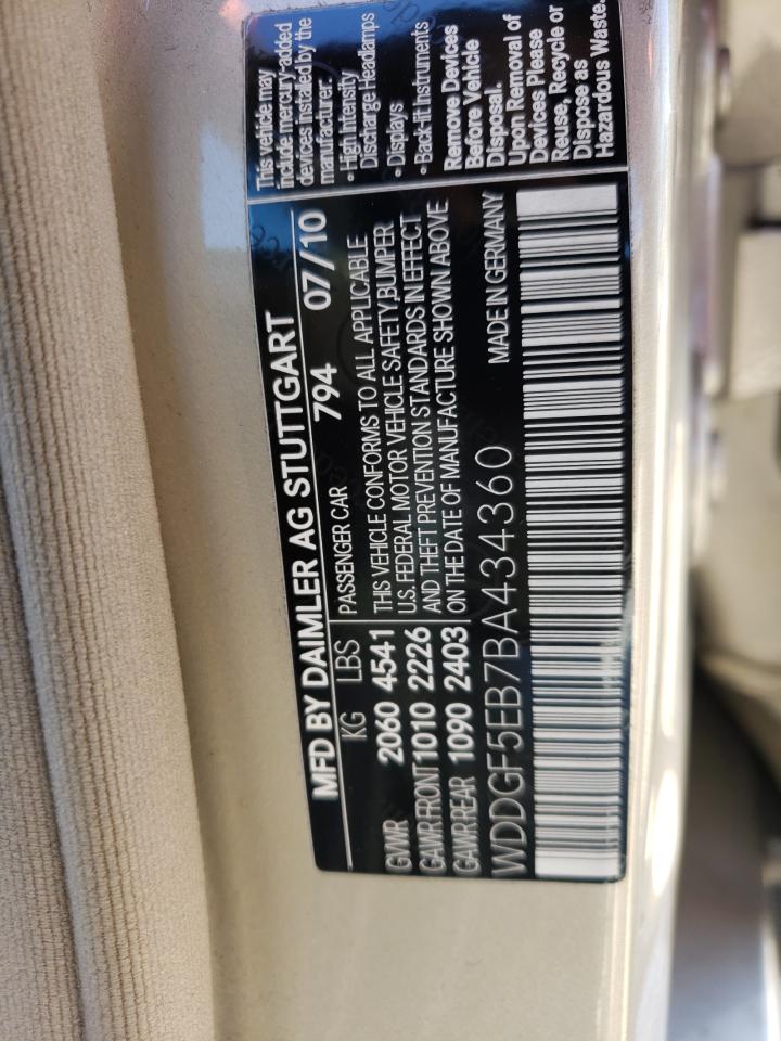 Photo 10 from auction – 2011 MERCEDES-BENZ C 300 with VIN WDDGF5EB7BA434360