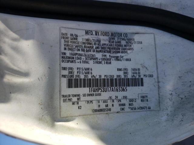 Photo 10 from auction – 2007 FORD TAURUS SE with VIN 1FAHP53U17A165365