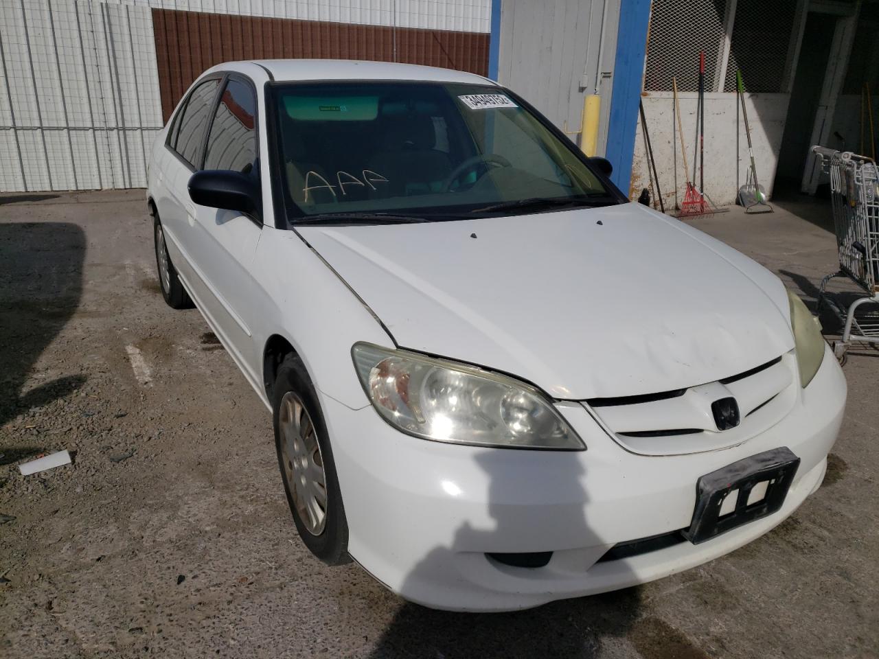 Photo 1 from auction – 2005 HONDA CIVIC LX with VIN 2HGES16575H621796