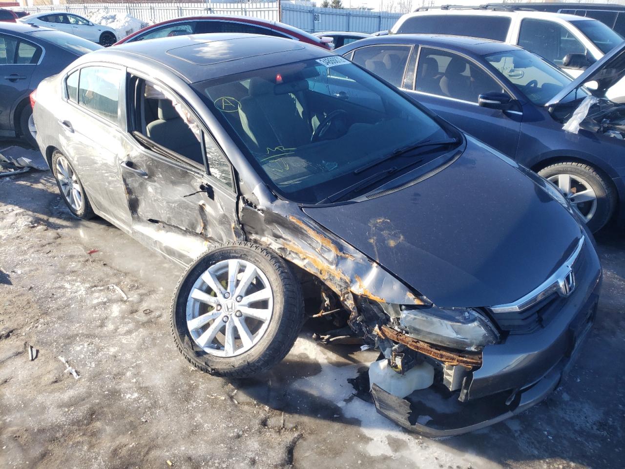 HONDA CIVIC LX 2012 with VIN 2HGFB2F59CH037178 - Photo from auction