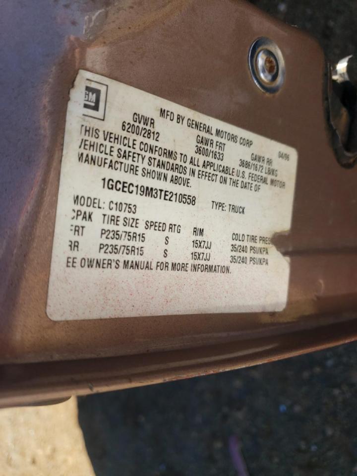Photo 10 from auction – 1998 CHEVROLET GMT-400 C1 with VIN 1GCEC19R0WE171038