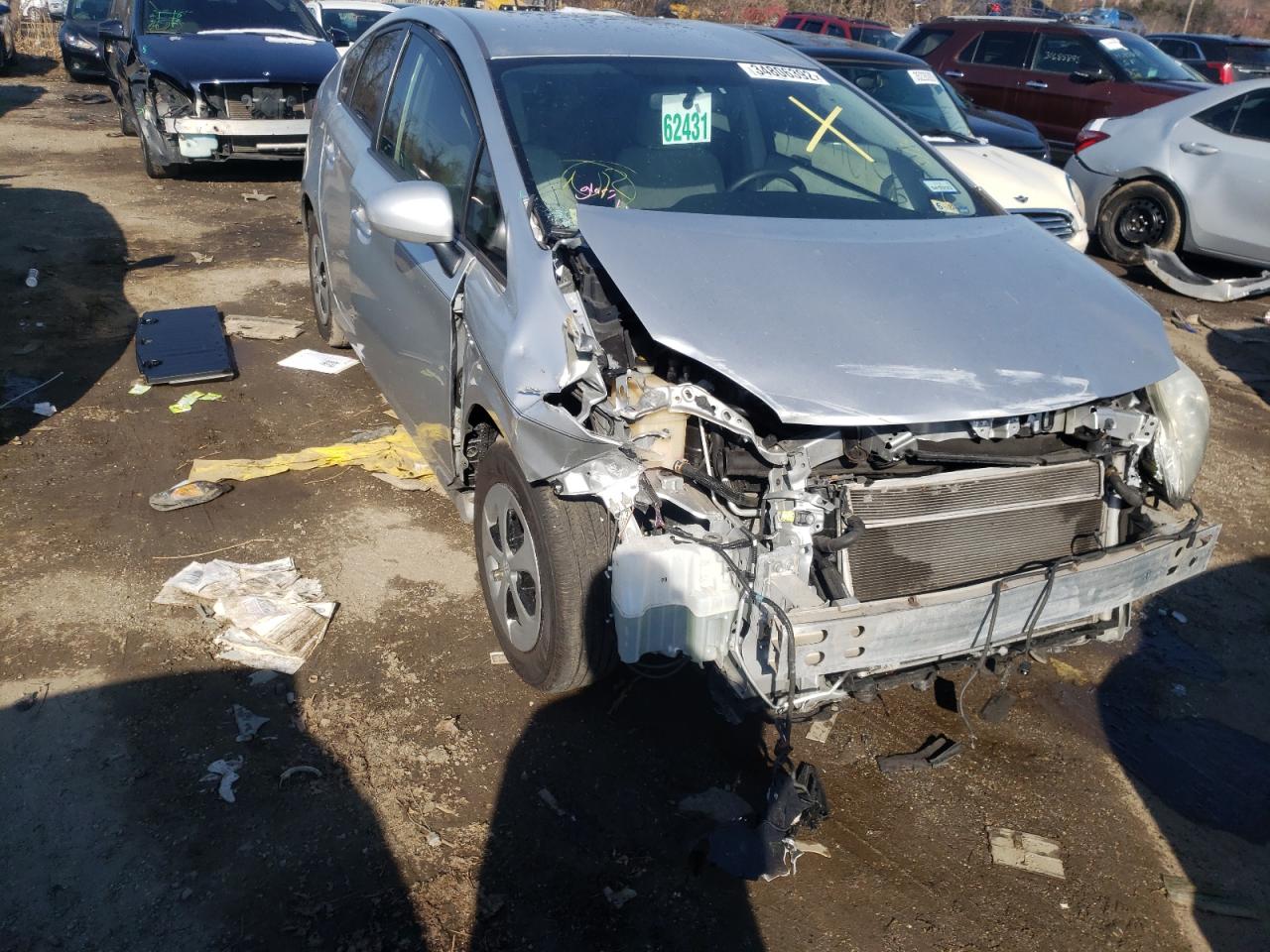 TOYOTA PRIUS 2012 with VIN JTDKN3DU3C1609476 - Photo from auction