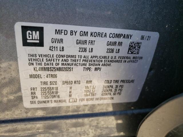 Photo 10 from auction – 2022 BUICK ENCORE GX with VIN KL4MMBS25NB020251
