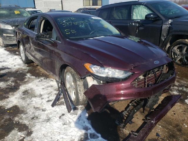 FORD FUSION SE 2018 with VIN 3FA6P0HD7JR179965 - Photo from auction