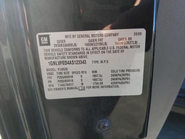 Photo 10 from auction – 2010 CHEVROLET TRAVERSE with VIN 1GNLVFED4AS123343