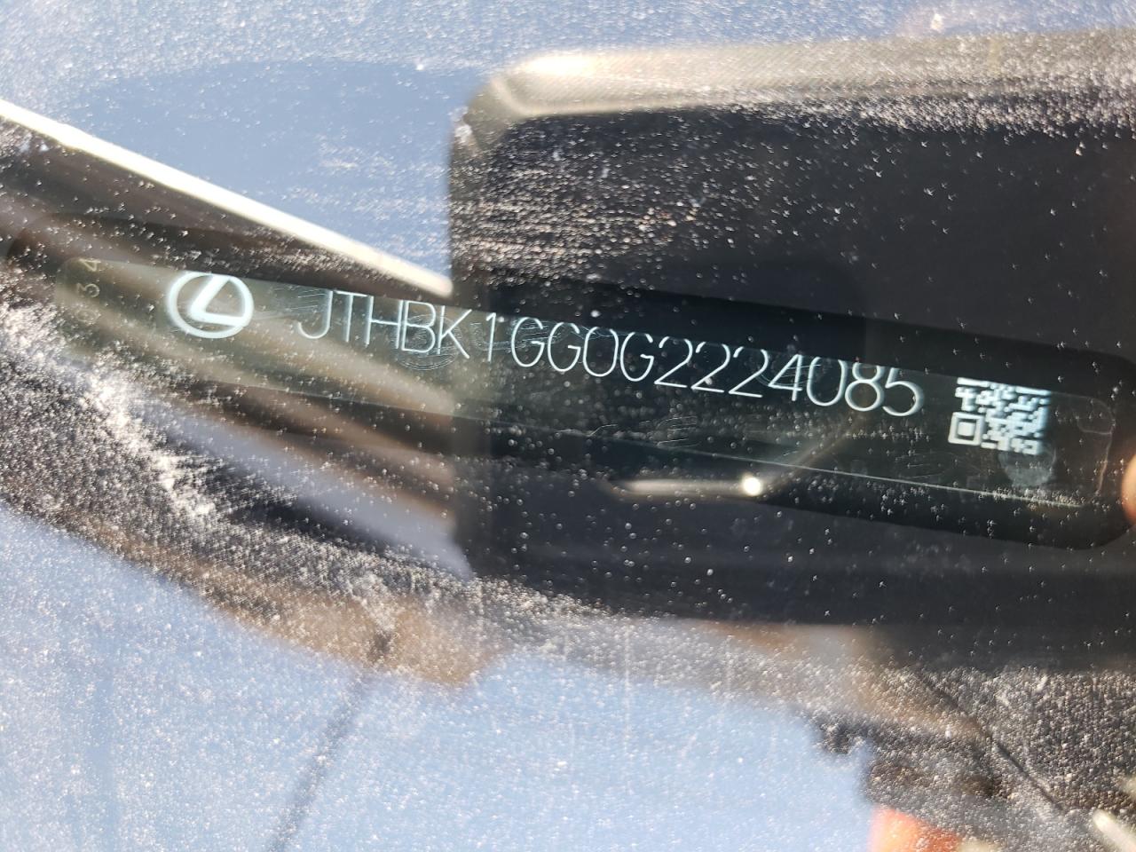 Photo 10 from auction – 2016 LEXUS ES 350 with VIN JTHBK1GG0G2224085